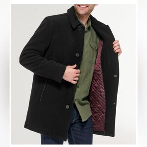 NWT Cole Haan Wool Car Coat Black size Medium